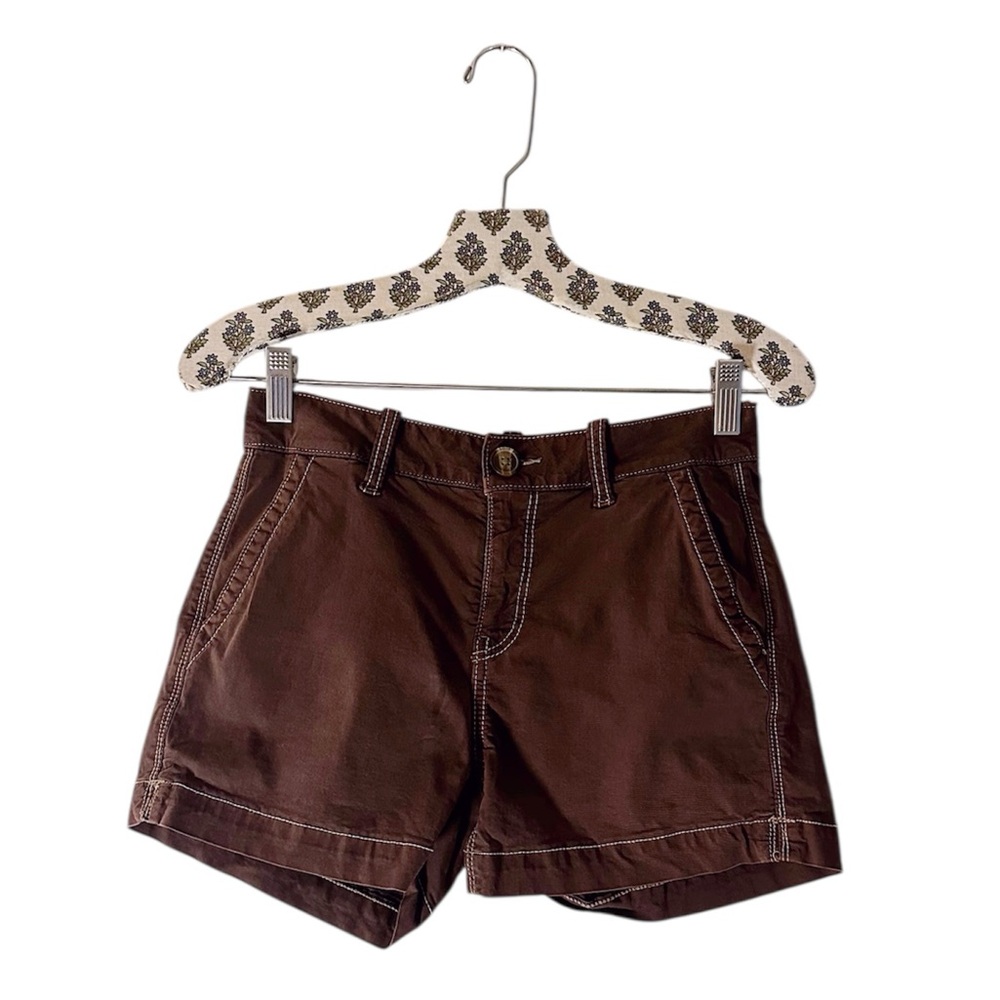American Eagle Midi Shorts Cotton Brown Super Stretch Summer